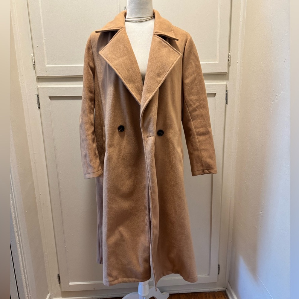 Shein Curve Tan Women's Trench Coat